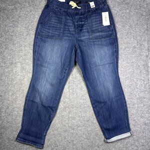 Judy Blue Joggers 16W Denim Drawstring High Waist Central Perk JB88489